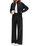 EFAN Womens Tracksuits Zip Up Modal Blend Sweatsuit 2 Piece Matching Sets Comfort fabric, travel airport outfits, sweat set, fall clothes, zip up jacket, wide leg pant with pockets, loungwear 2026